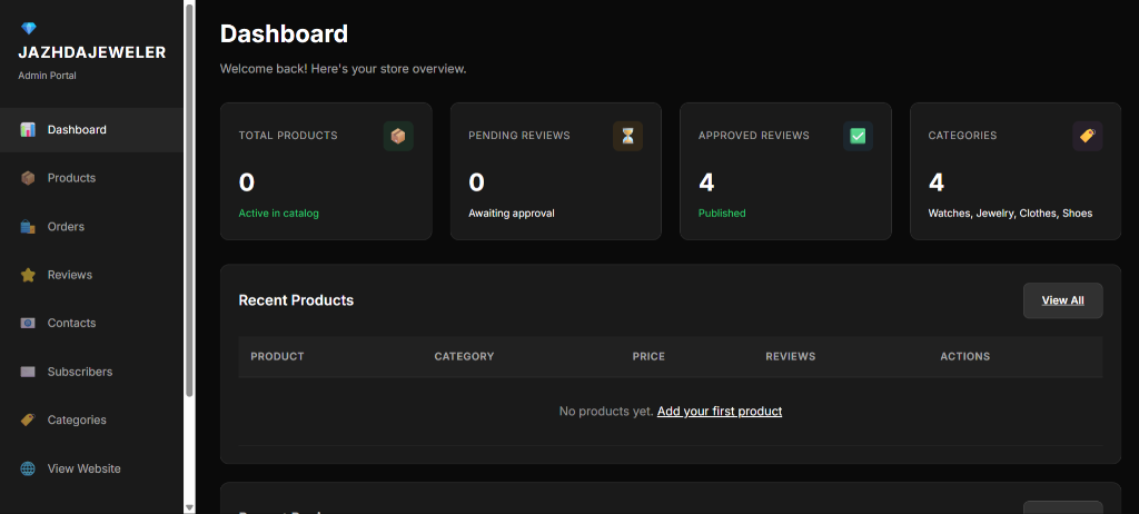 E-Commerce Platform - Jahzdajeweler screenshot 2